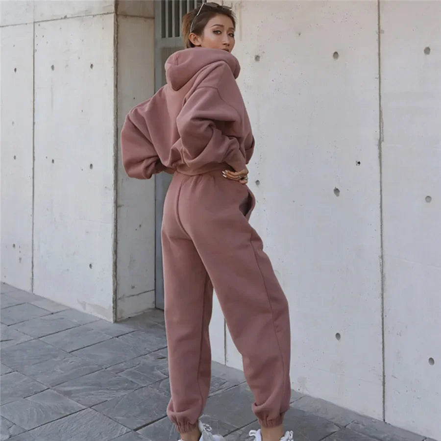 Women's Hoodie Joggers 2 Piece Set