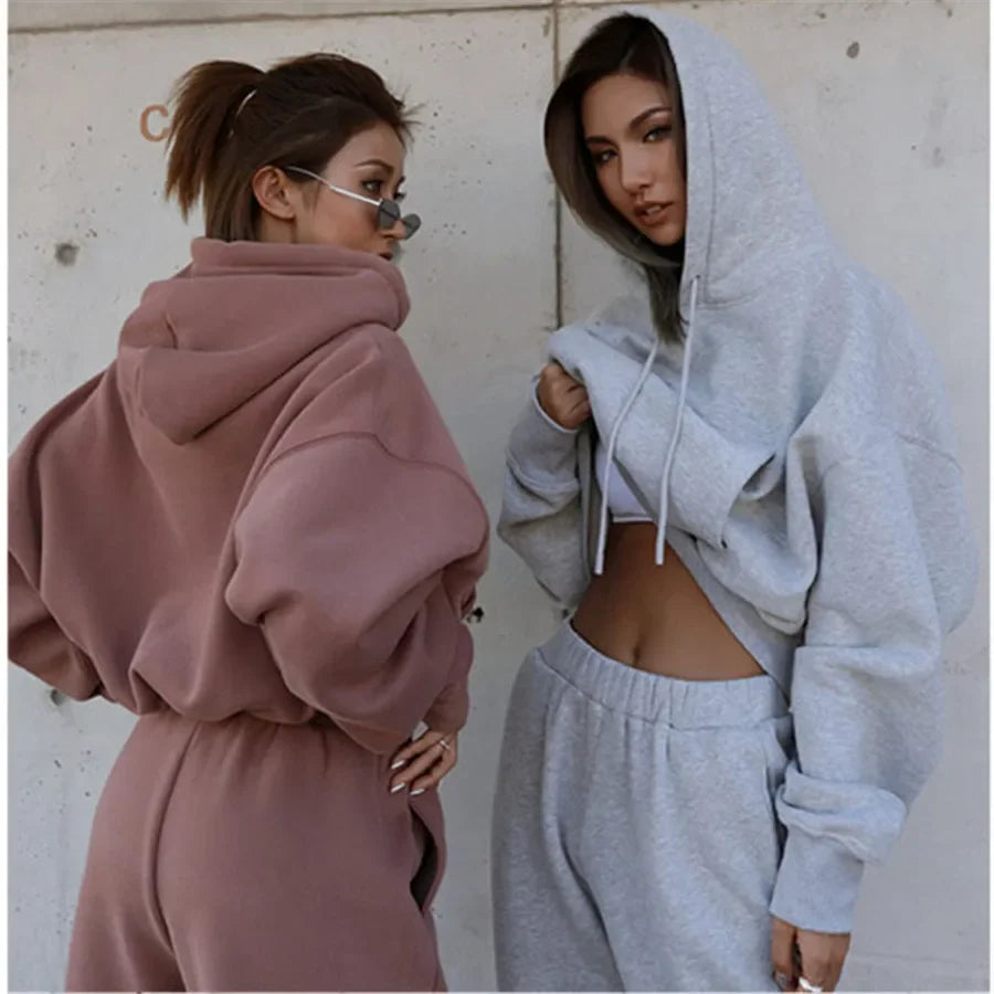 Women's Hoodie Joggers 2 Piece Set